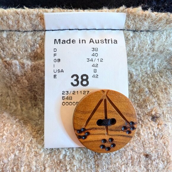 GIESSWEIN Austria cardigan Sz 38 EU 100% WOOL WOODEN BUTTONS TRULY STUNNING WOW - Picture 13 of 14